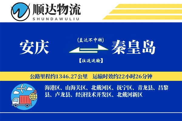 安庆到秦皇岛物流公司