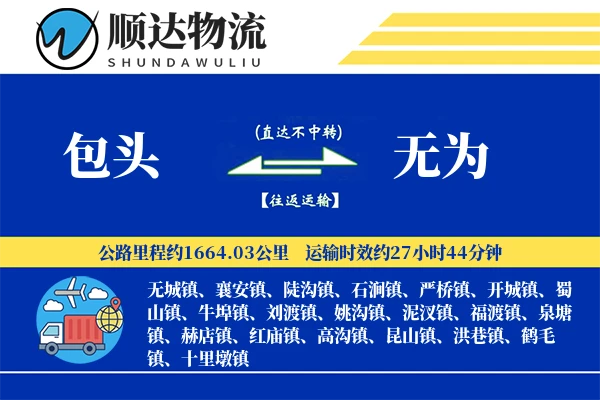 包头到无为物流公司-大件物流专线「仓储管理」