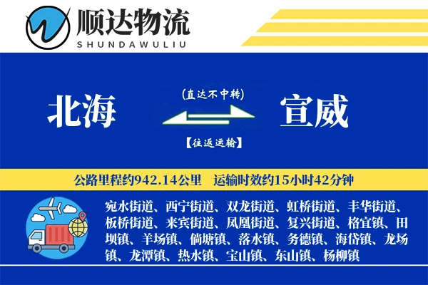 北海到宣威物流公司