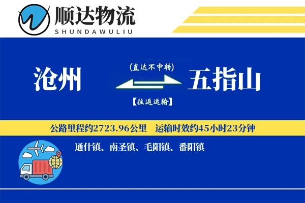 沧州到五指山物流公司