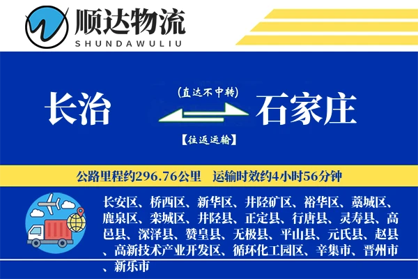 长治到石家庄物流公司