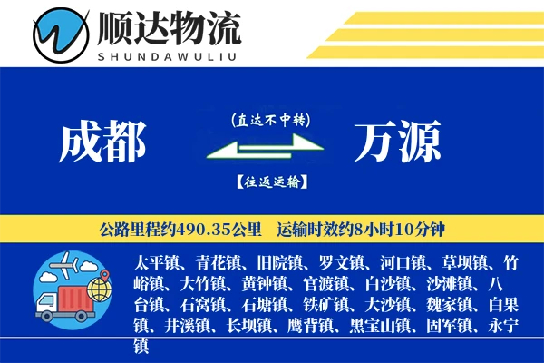 成都到万源物流公司