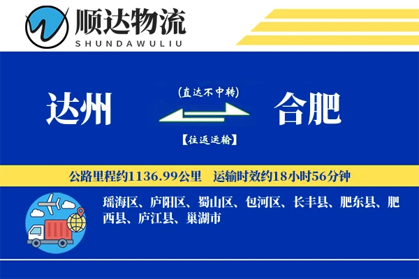 达州到合肥物流公司
