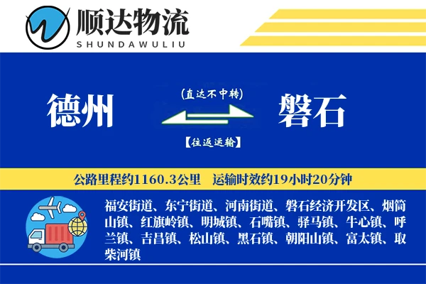 德州到磐石物流公司