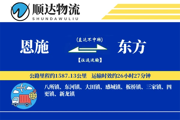 恩施到东方物流公司-包装物流专线「限时达服务」