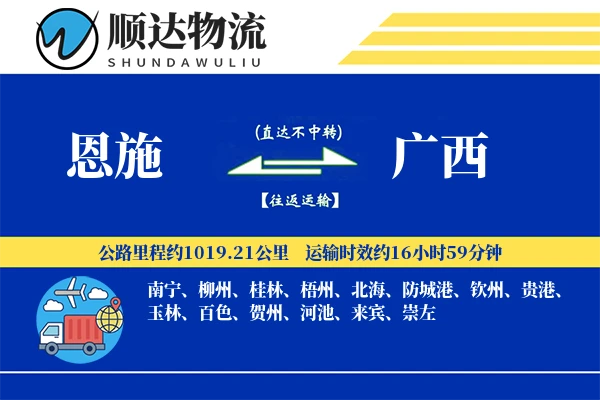恩施到广西物流公司-冷链物流专线「准时保障」