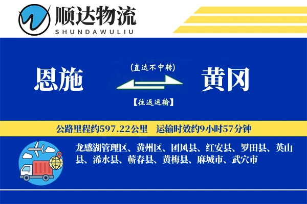 恩施到黄冈物流公司-大件货运专线「智能追踪」