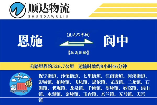 恩施到阆中物流公司-包车物流专线「仓储管理」