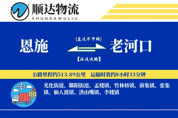 恩施到老河口物流公司-包车物流专线「全程高速」