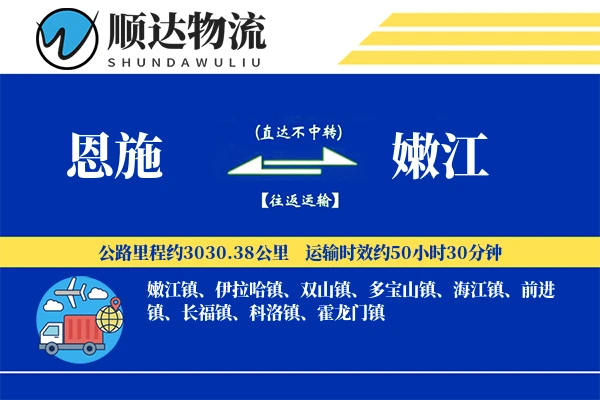 恩施到嫩江物流公司