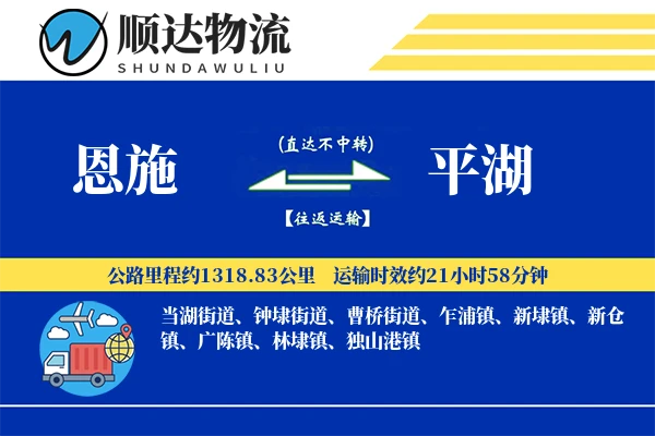 恩施到平湖物流公司