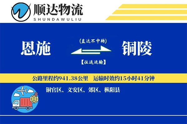 恩施到铜陵物流公司-仓储物流专线「多式联运」