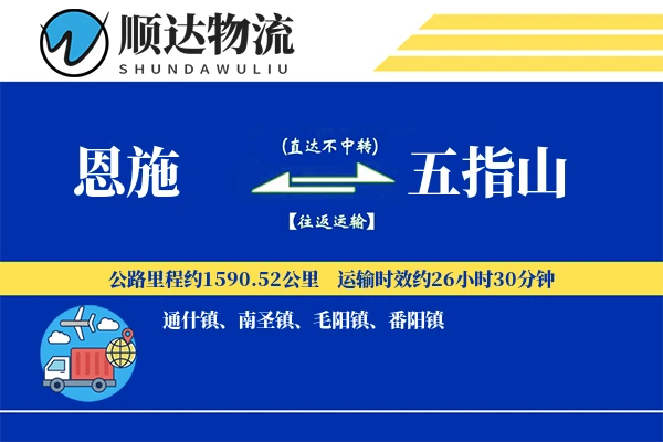 恩施到五指山物流公司-甩挂物流专线「高效配送」