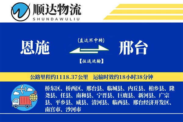 恩施到邢台物流公司-搬家货运专线「高效配送」