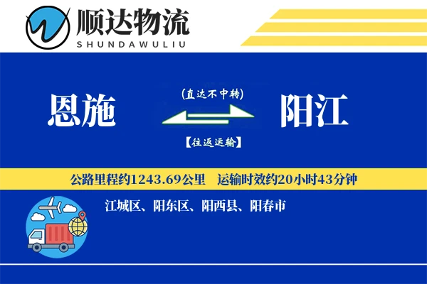 恩施到阳江物流公司-包车物流专线「跨境物流」