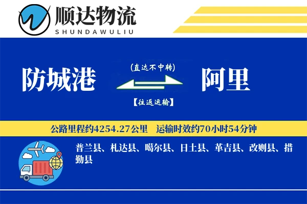 防城港到阿里物流公司