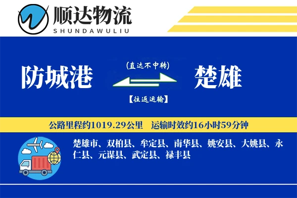 防城港到楚雄物流公司