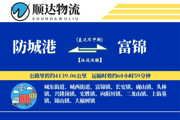 防城港到富锦物流公司