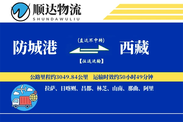 防城港到西藏物流公司