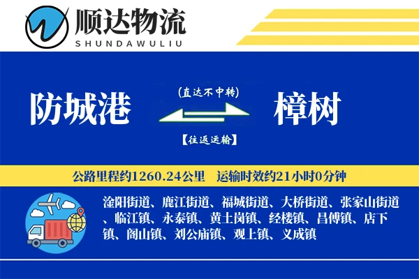 防城港到樟树物流公司