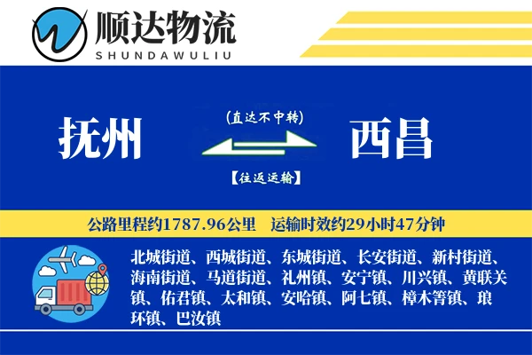 抚州到西昌物流公司-零担货运专线「成本效益」
