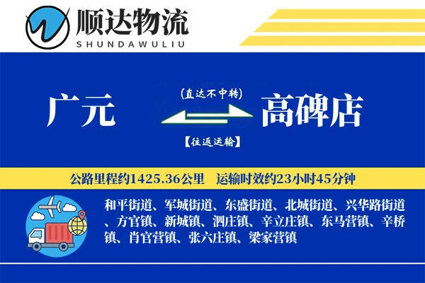 广元到高碑店物流公司
