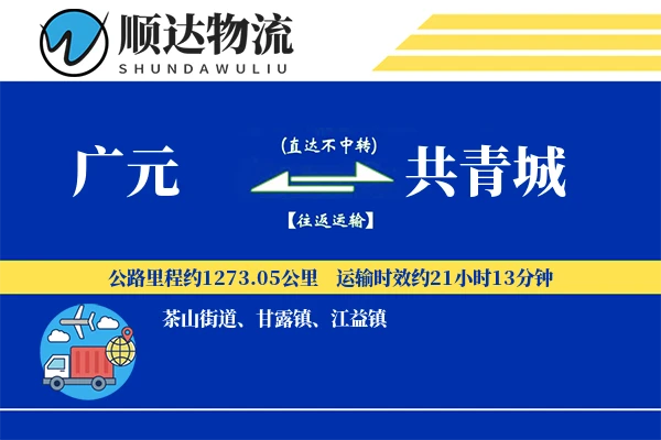 广元到共青城物流公司