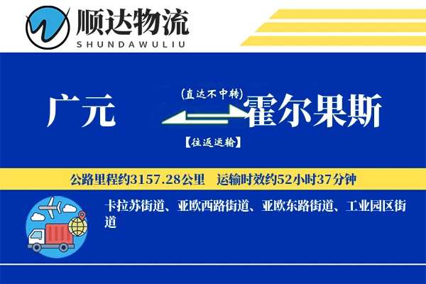 广元到霍尔果斯物流公司