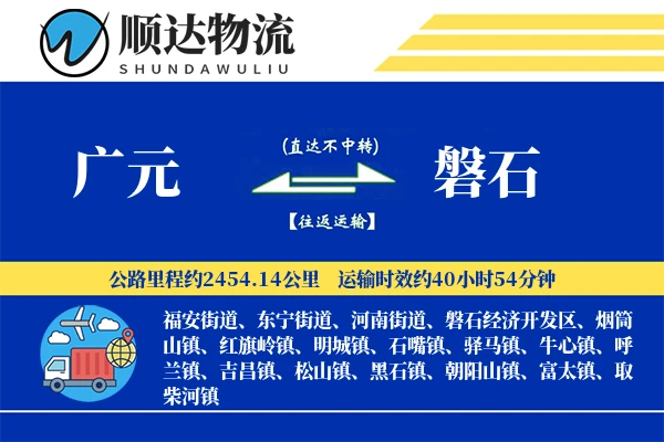 广元到磐石物流公司