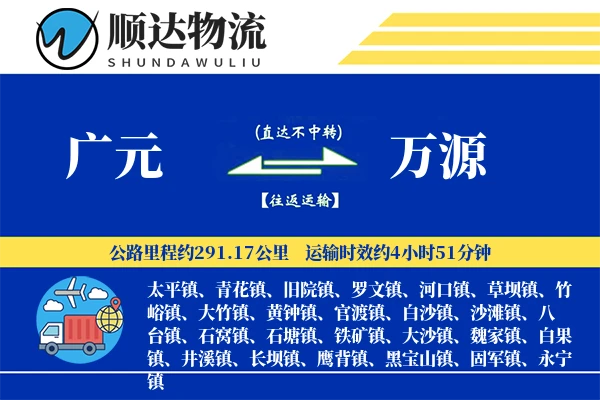 广元到万源物流公司