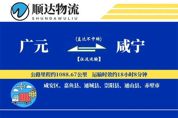 广元到咸宁物流公司