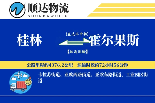 桂林到霍尔果斯物流公司