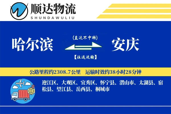 哈尔滨到安庆物流公司