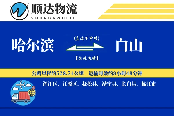 哈尔滨到白山物流公司