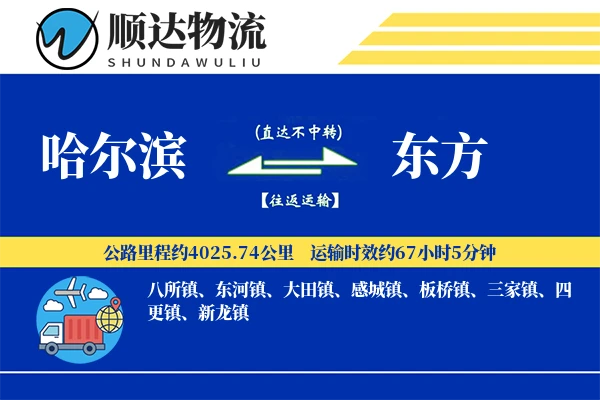 哈尔滨到东方物流公司