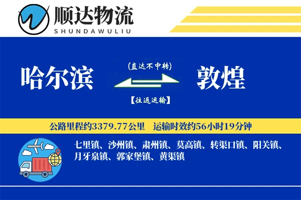 哈尔滨到敦煌物流公司