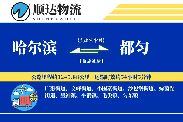 哈尔滨到都匀物流公司