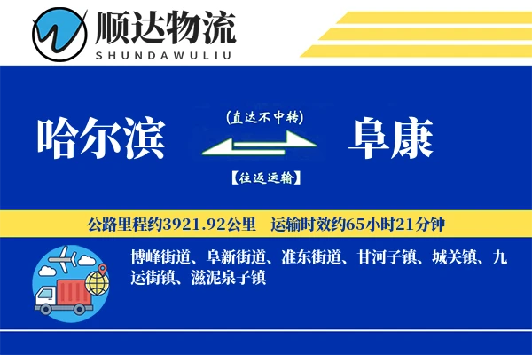 哈尔滨到阜康物流公司