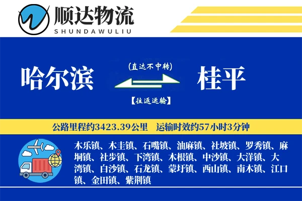 哈尔滨到桂平物流公司