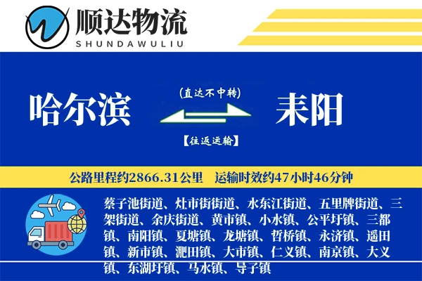 哈尔滨到耒阳物流公司