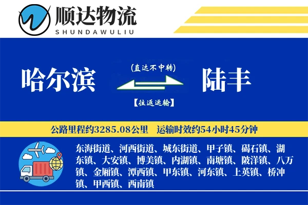 哈尔滨到陆丰物流公司