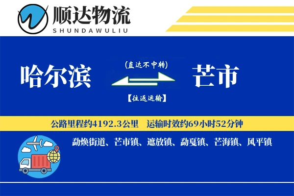 哈尔滨到芒市物流公司