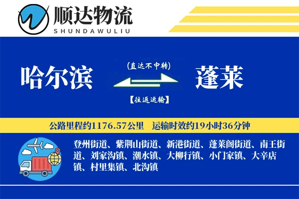 哈尔滨到蓬莱物流公司