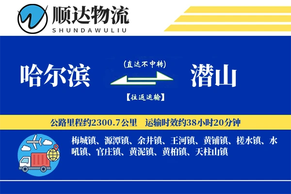 哈尔滨到潜山物流公司