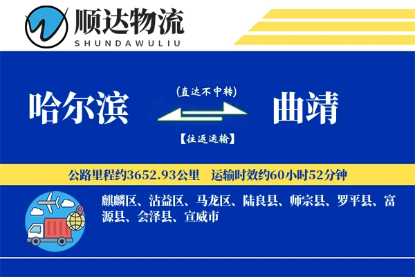 哈尔滨到曲靖物流公司