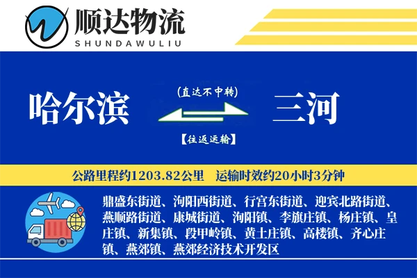 哈尔滨到三河物流公司