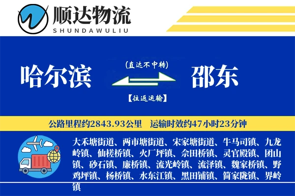 哈尔滨到邵东物流公司