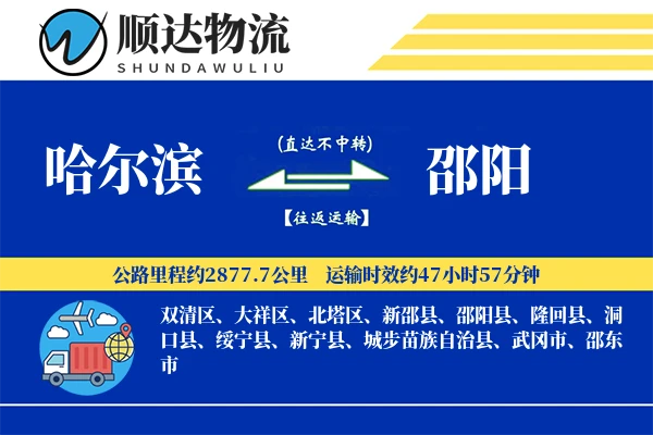 哈尔滨到邵阳物流公司