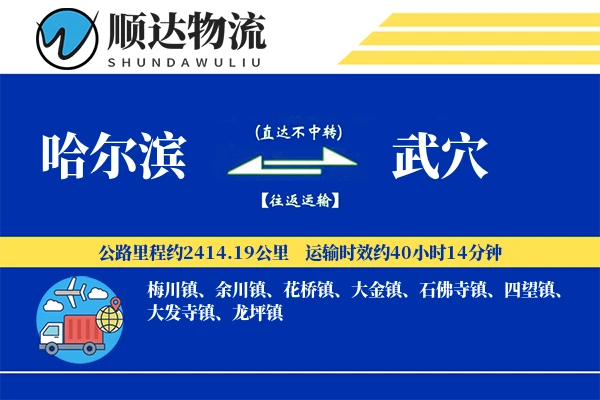 哈尔滨到武穴物流公司