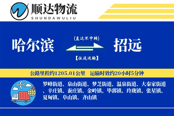 哈尔滨到招远物流公司